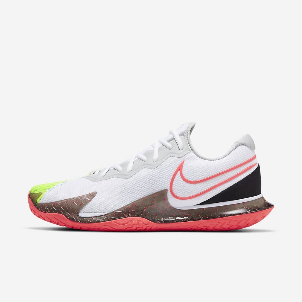 Chaussure De Tennis Nike NikeCourt Air Zoom Vapor Cage 4 Blanche 4287-036 White/Hot Lime/Neo Turquoise/Solar Red Homme | DPP-71867360